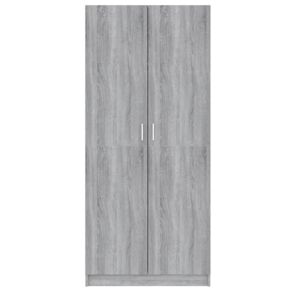 vidaXL Garderobe grå sonoma 80x52x180 cm konstruert tre