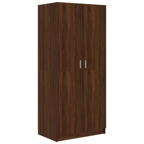 vidaXL Garderobe brun eik 80x52x180 cm konstruert tre