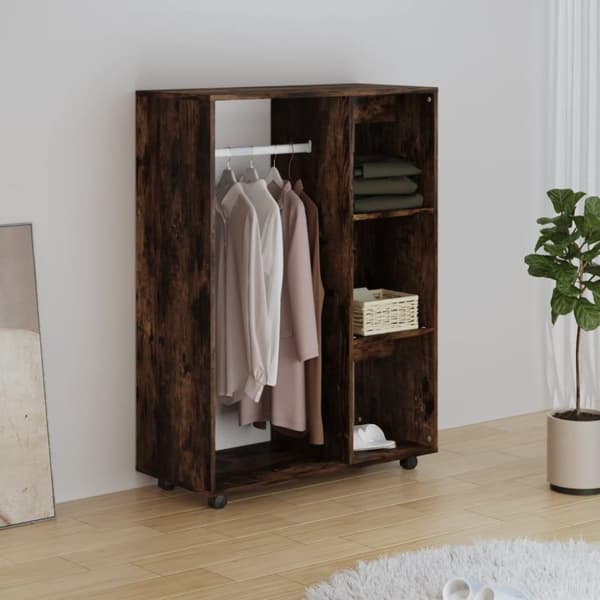 vidaXL Garderobe røkt eik 80x40x110 cm konstruert tre