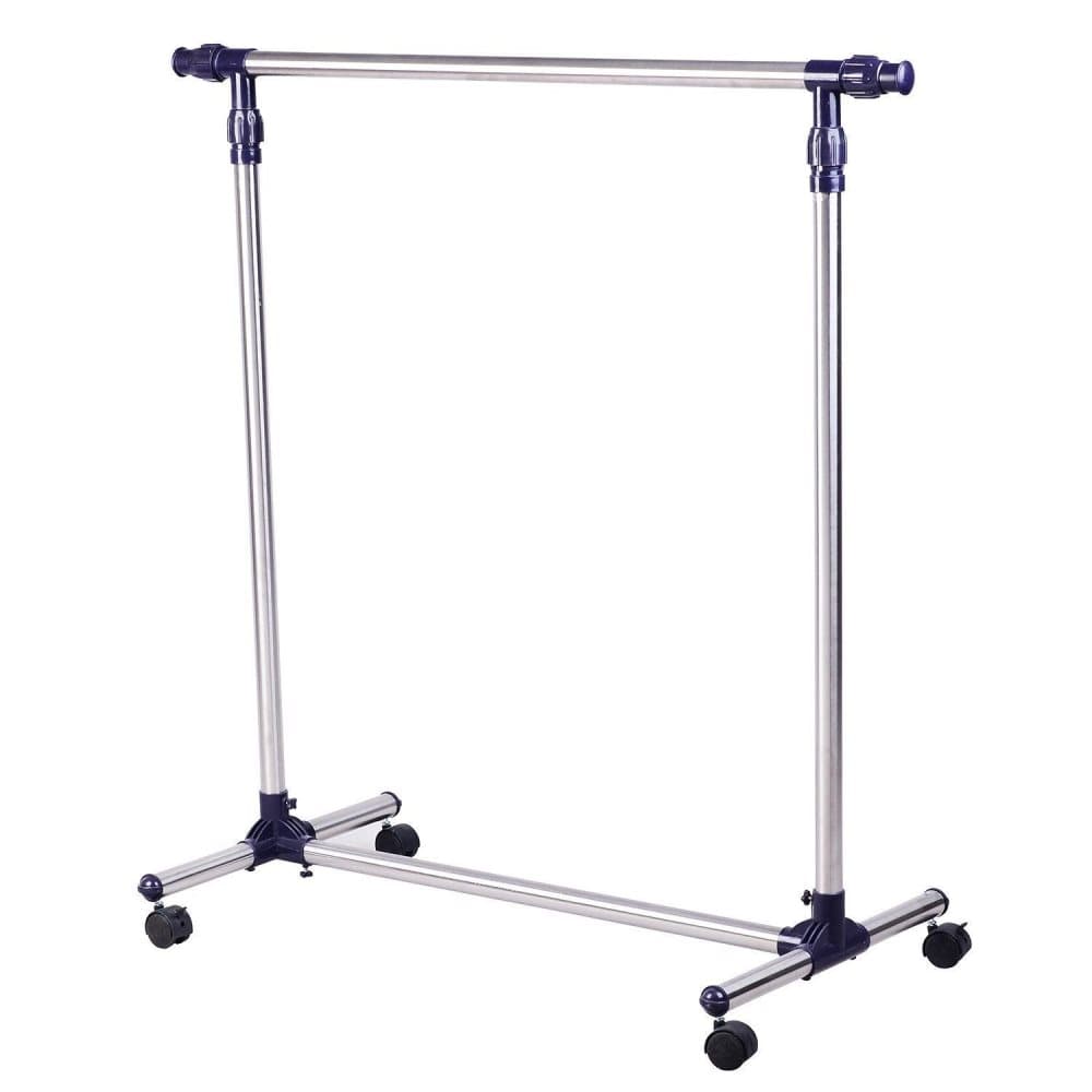 Rootz Garderobsställ - Klädhängare - Rostfritt stål - Höjdjusterbar - Rullbar - Silver - Plast