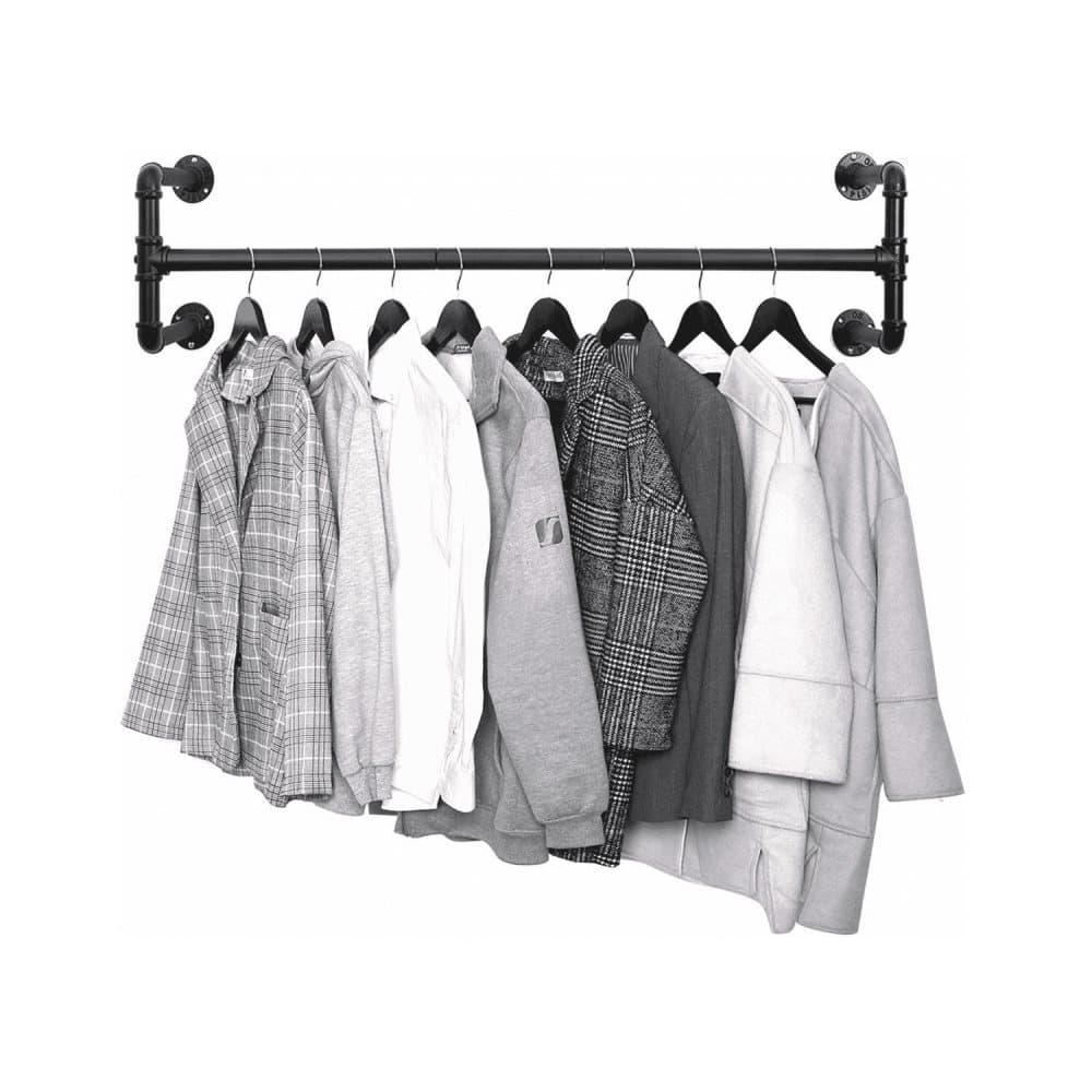 Rootz industriella klädstång på väggen - Klädställ - Garderob - Klädstänger - 110 x 30 x 29,3 CM