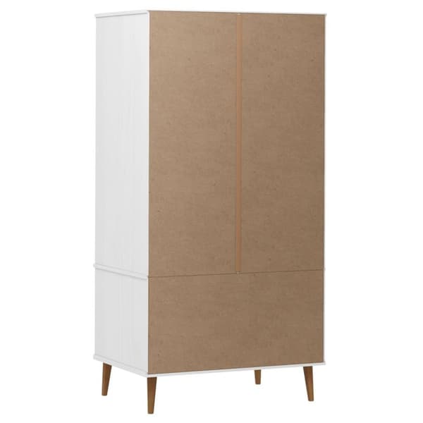 vidaXL Garderobe MOLDE hvit 90x55x175 cm heltre furu