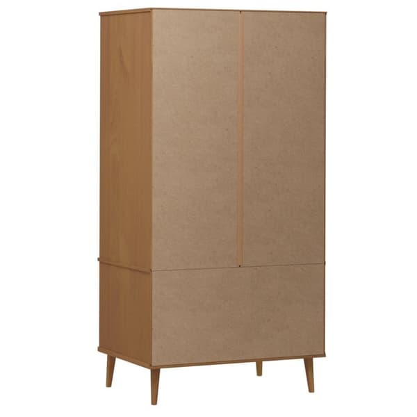 vidaXL Garderobe MOLDE brun 90x55x175 cm heltre furu
