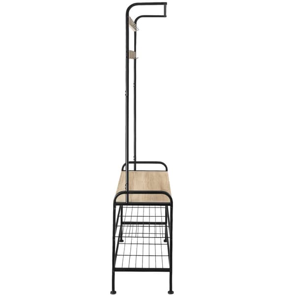 Garderob - 73,5x36x184cm, Industriellt lätt trä, ek Sonoma