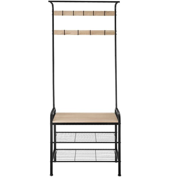 Garderob - 73,5x36x184cm, Industriellt lätt trä, ek Sonoma