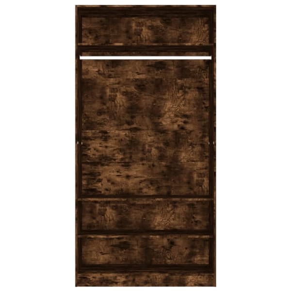 vidaXL Klädskåp rökfärgad ek 100x50x200 cm konstruerat trä