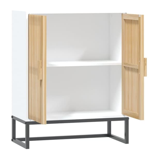 vidaXL Skjenk hvit 60x30x75 cm konstruert tre