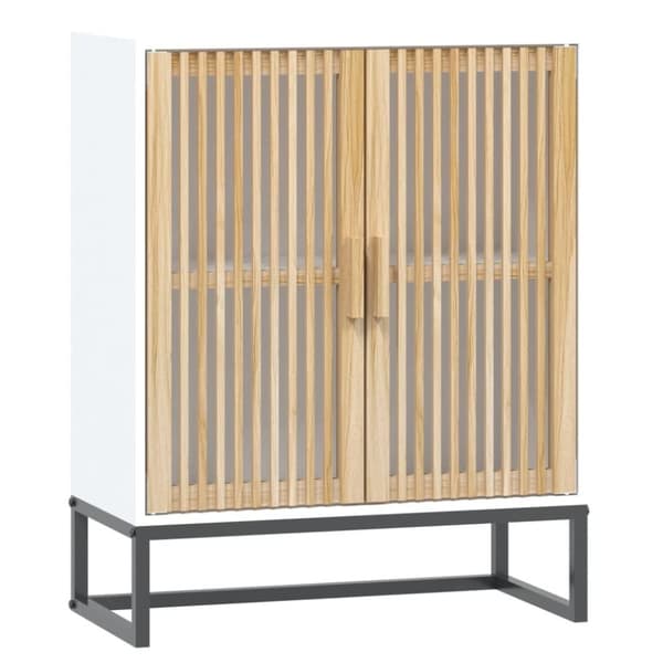 vidaXL Skjenk hvit 60x30x75 cm konstruert tre