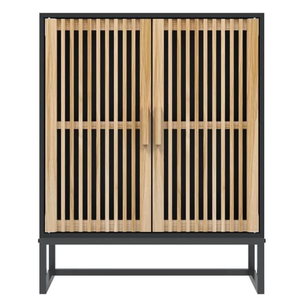 vidaXL skænk 60x30x75 cm konstrueret træ sort