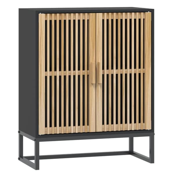 vidaXL skænk 60x30x75 cm konstrueret træ sort