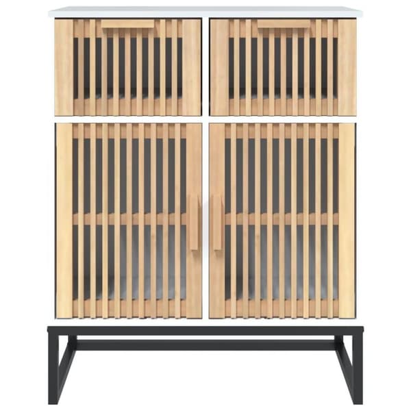 vidaXL Senkki valkoinen 60x30x75 cm tekninen puu