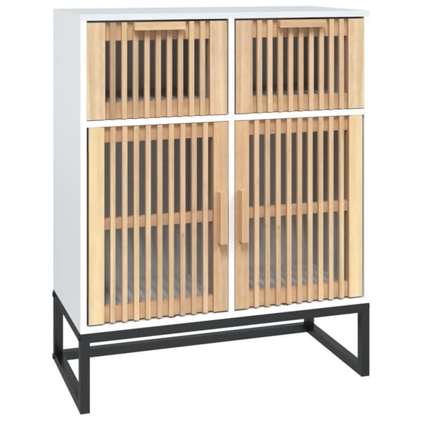 vidaXL skænk 60x30x75 cm konstrueret træ hvid