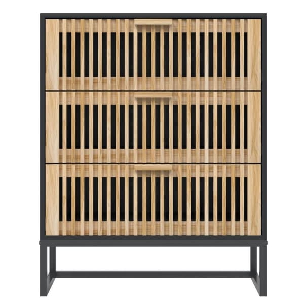 vidaXL Senkki musta 60x30x75 cm tekninen puu
