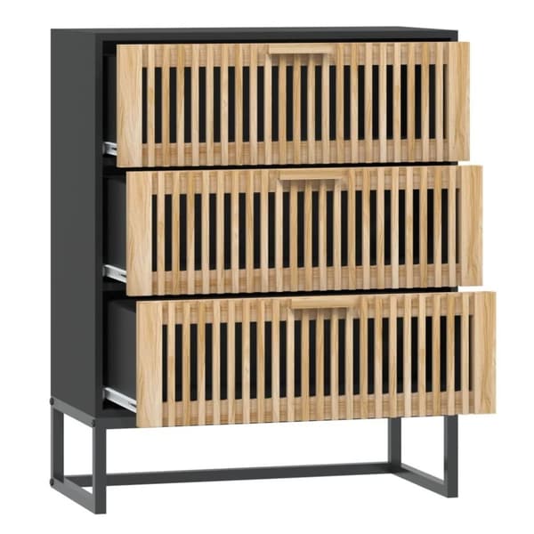vidaXL Senkki musta 60x30x75 cm tekninen puu