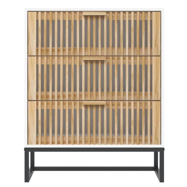 vidaXL Senkki valkoinen 60x30x75 cm tekninen puu