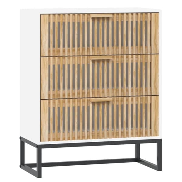 vidaXL Senkki valkoinen 60x30x75 cm tekninen puu