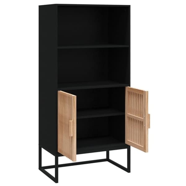 vidaXL Kaappi musta 60x35x125 cm tekninen puu