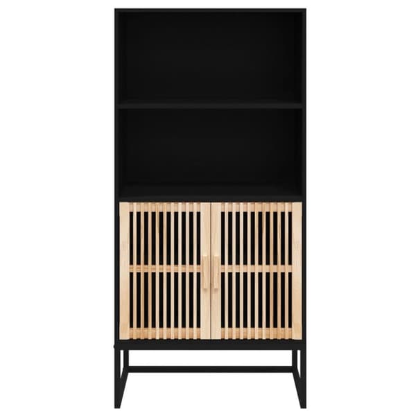 vidaXL Kaappi musta 60x35x125 cm tekninen puu