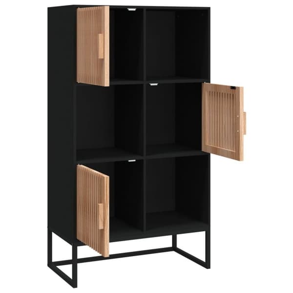 vidaXL Kaappi musta 70x35x125 cm tekninen puu
