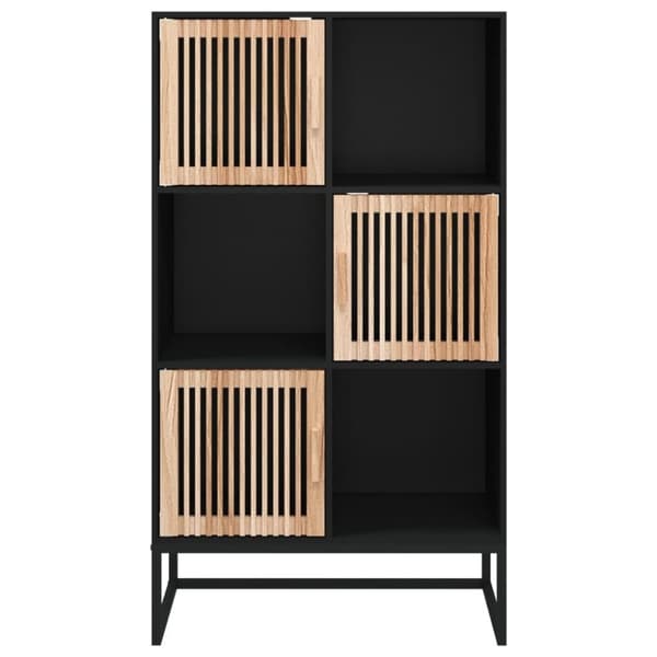 vidaXL Kaappi musta 70x35x125 cm tekninen puu