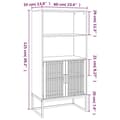 Miniatyrbillede 7 af 8: vidaXL højskab 60x35x125 cm konstrueret træ