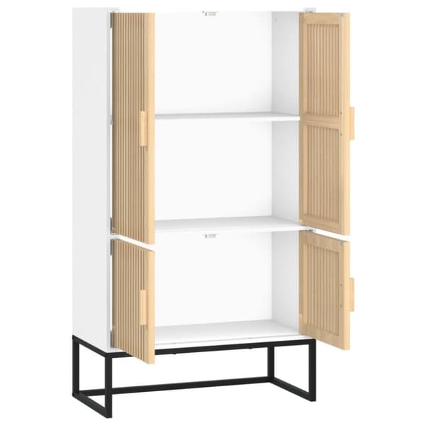 vidaXL Högskåp vit 70x35x125 cm konstruerat trä
