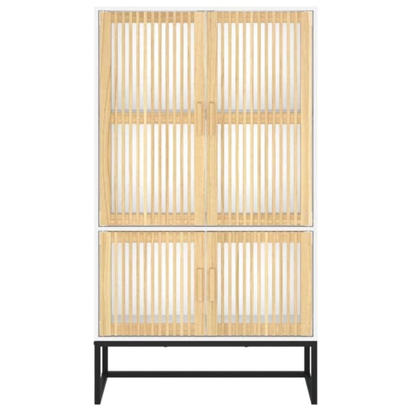 vidaXL Högskåp vit 70x35x125 cm konstruerat trä