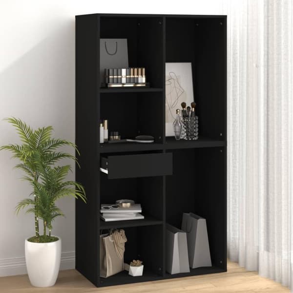 vidaXL Kosmetiikkakaappi musta 80x40x75 cm tekninen puu