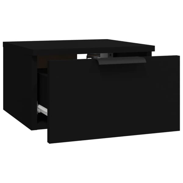 vidaXL væghængt sengebord 34x30x20 cm sort