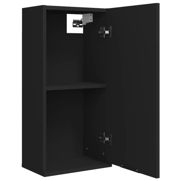 vidaXL væghængt badeværelsesskab 32x20x67 cm sort