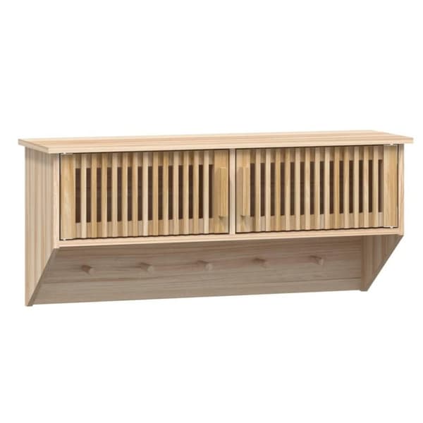 vidaXL Hatthylla med krokar 80x24x35,5 cm konstruerat trä