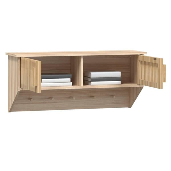 vidaXL Hatthylla med krokar 80x24x35,5 cm konstruerat trä