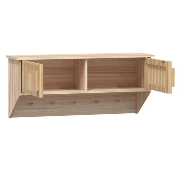 vidaXL Hatthylla med krokar 80x24x35,5 cm konstruerat trä