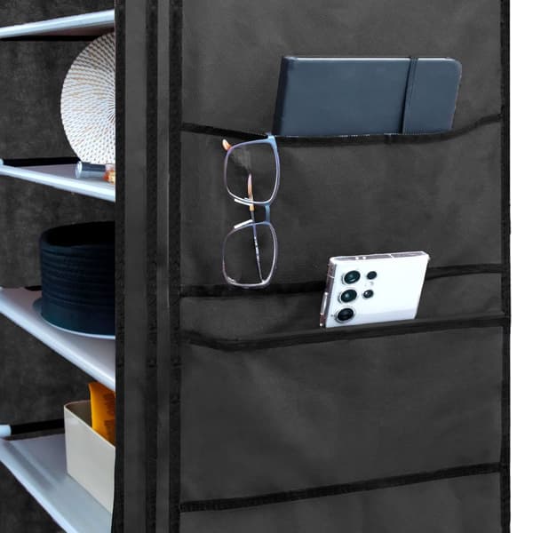 Hopfällbar Garderob 170x58x28 cm Klädskåp i tyg Förvaringsskåp Skåp för Textil Camping Skåpet Wardrobe