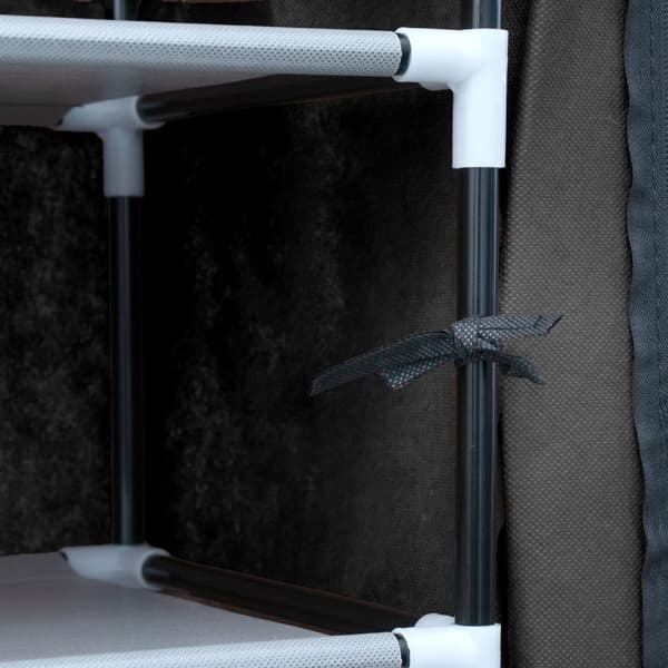 Hopfällbar Garderob 170x58x28 cm Klädskåp i tyg Förvaringsskåp Skåp för Textil Camping Skåpet Wardrobe