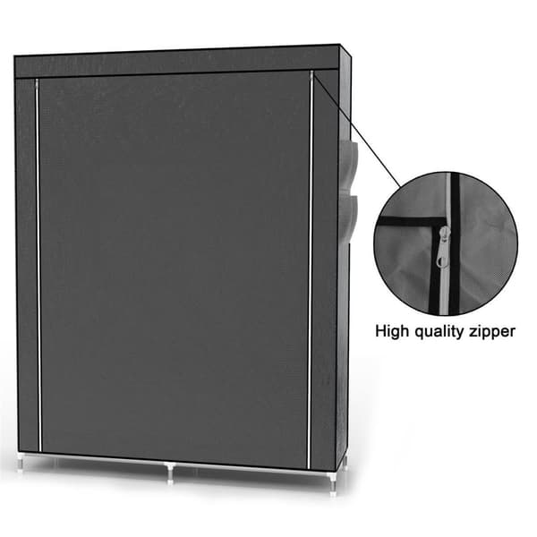 Hopfällbar Garderob 108x45x170 cm Klädskåp i tyg Förvaringsskåp Skåp för Textil Camping Skåpet Wardrobe