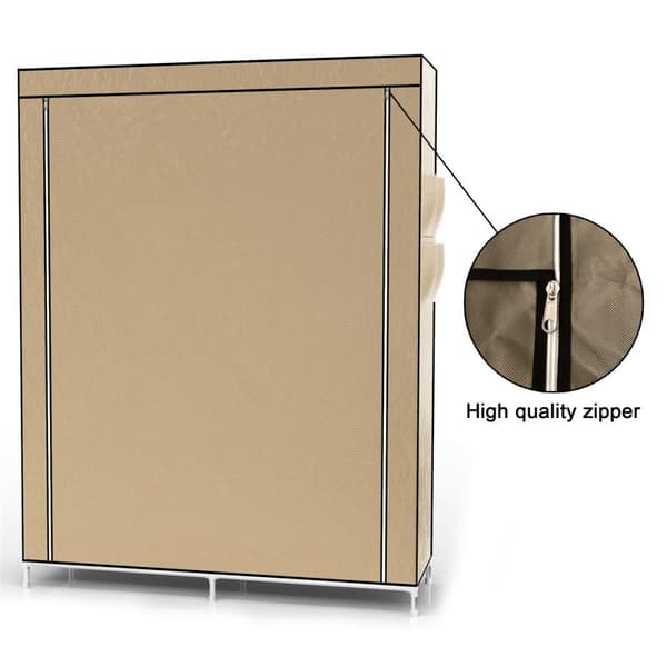 Hopfällbar Garderob 108x170x45 cm Klädskåp i tyg Förvaringsskåp Skåp för Textil Camping Skåpet Wardrobe