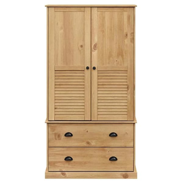 vidaXL klædeskab VIGO 90x55x170 cm massivt fyrretræ