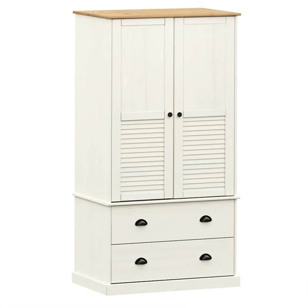 vidaXL Garderobe VIGO hvit 90x55x170 cm heltre furu