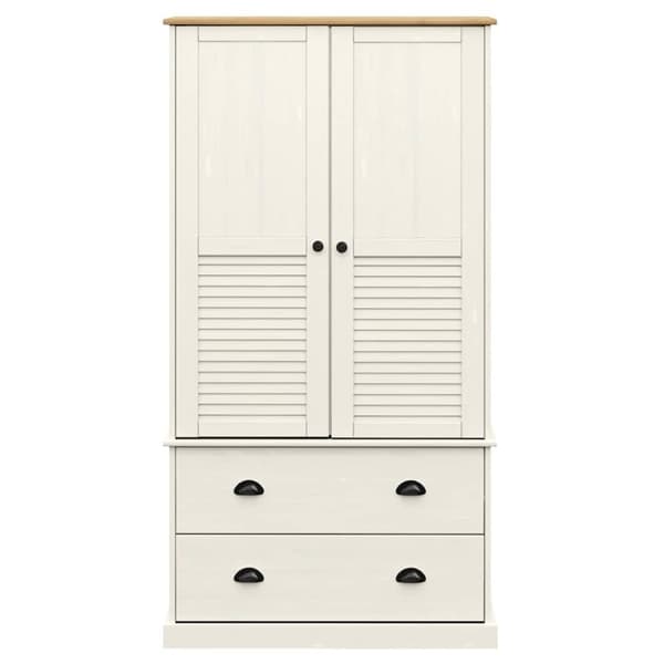 vidaXL Vaatekaappi VIGO valkoinen 90x55x170 cm täysi mänty