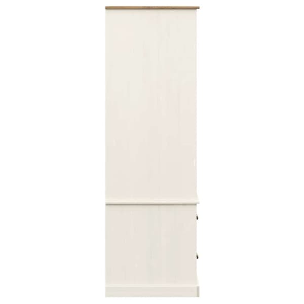 vidaXL Vaatekaappi VIGO valkoinen 90x55x170 cm täysi mänty
