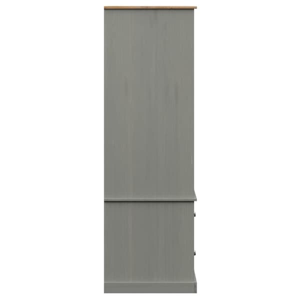 vidaXL Vaatekaappi VIGO harmaa 90x55x170 cm täysi mänty