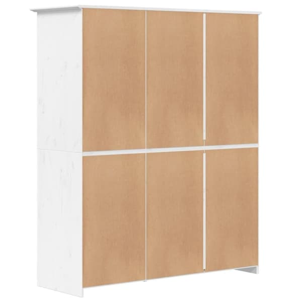 vidaXL klædeskab BODO 151,5x52x176,5 cm massivt fyrretræ hvid