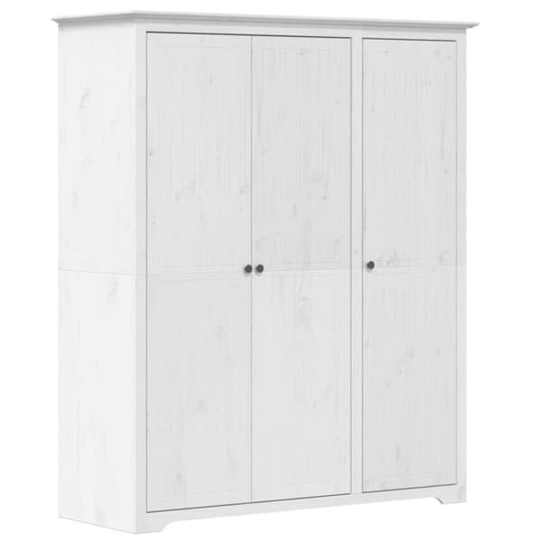 vidaXL klædeskab BODO 151,5x52x176,5 cm massivt fyrretræ hvid