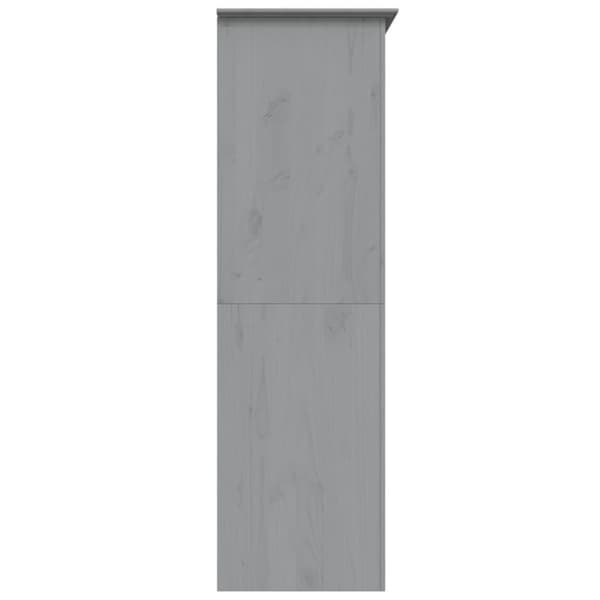 vidaXL Garderobe BODO grå 146x53,5x173 cm heltre furu