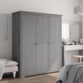 Miniatyrbilde 9 av 9: vidaXL Garderobe BODO grå 146x53,5x173 cm heltre furu