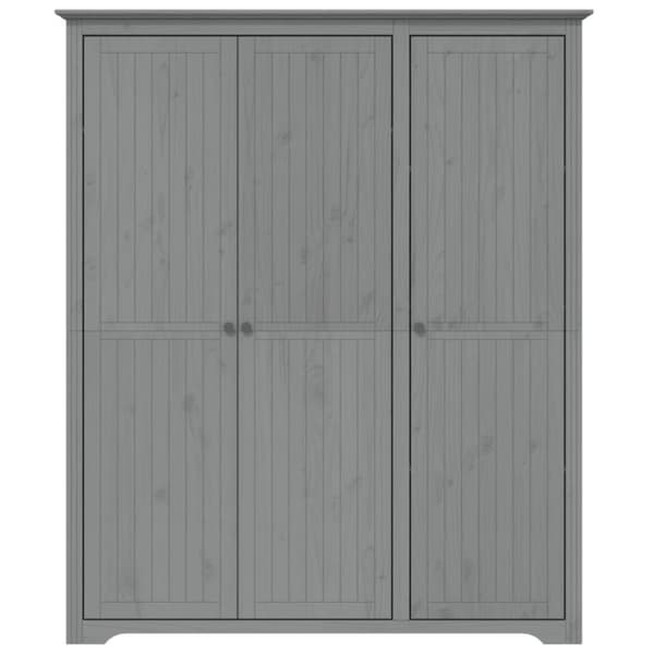 vidaXL Garderobe BODO grå 146x53,5x173 cm heltre furu