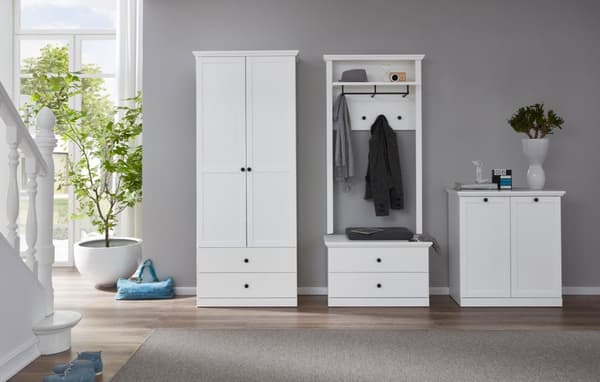 Rootz Garderobe - Skabe - med hylder - Hvid - 81 x 196 x 41 cm