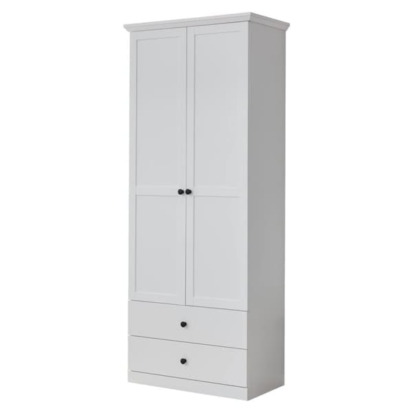 Rootz Garderobe - Skabe - med hylder - Hvid - 81 x 196 x 41 cm