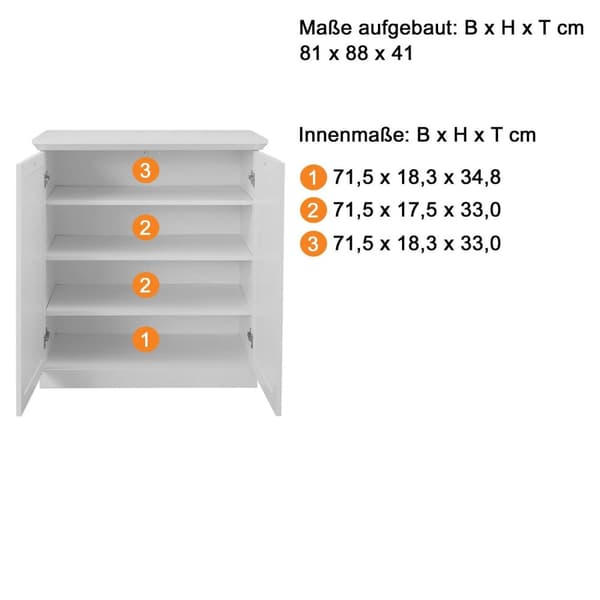 Rootz garderobeskab med kommode - Skabe - Hvid - 177 x 196 x 41 cm